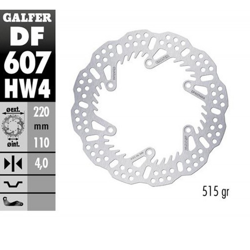 GALFER TARCZA HAMULCOWA TYŁ KTM SX/EXC/SX-F/EXC-F '93-'23 GS/MX/LC4 '93-'23 GAS GAS EC/EC-F/MC/MC-F '21-'24 HUSQVARNA TC/TE/TX/F