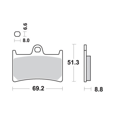 SBS PROMOCJA KLOCKI HAMULCOWE KH252 / KH380 MAXI SINTER SINTER KOLOR ZŁOTY