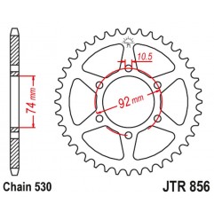 JT ZĘBATKA TYLNA 852 44 YAMAHA XJ 400 / XJ 550 SECA/MAXIM '81-85 (85244JT) (ŁAŃC. 530) NA ZAMÓWIENIE