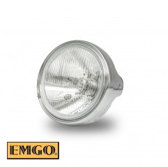 EMGO 2024/05 REFLEKTOR / LAMPA CHROMOWANA KOMPLETNA (WZÓR ORYGINAŁU) KAWASAKI MODELE Z1 I KZ (OTWORY MONTAŻOWE ŚR. 10MM) (OEM: 2