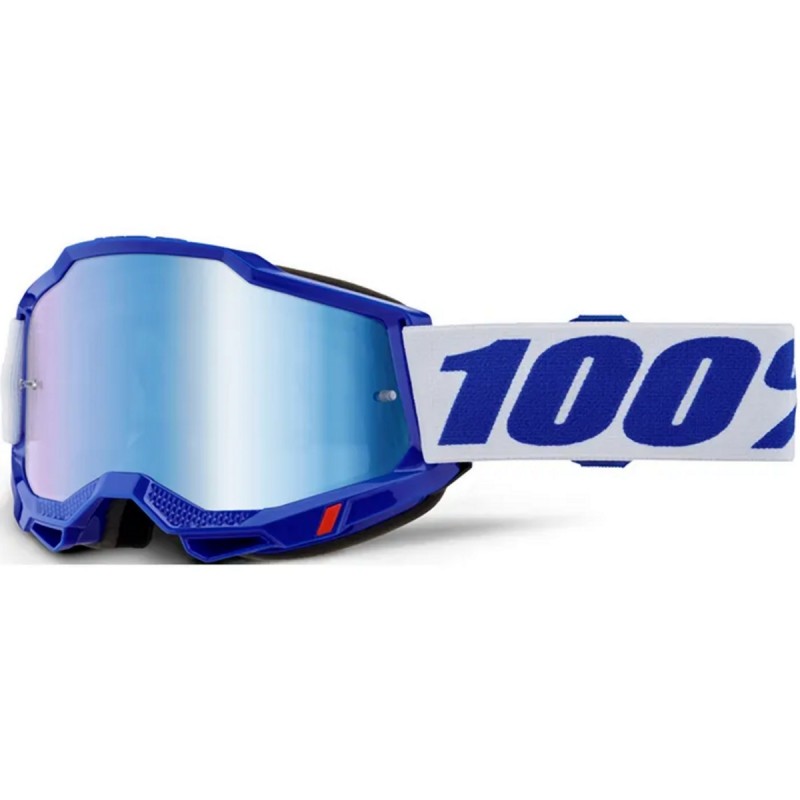 100 PROCENT GOGLE MODEL ACCURI 2 BLUE - MIRROR BLUE LENS LENS - KOLOR NIEBIESKI/BIAŁY SZYBKA NIEBIESKIE LUSTRO