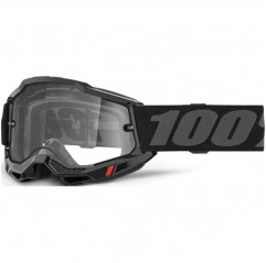 100 PROCENT GOGLE MODEL ACCURI 2 ENDURO MOTO BLACK - CLEAR LENS - KOLOR CZARNY/SZARY SZYBKA PRZEŹROCZYSTA