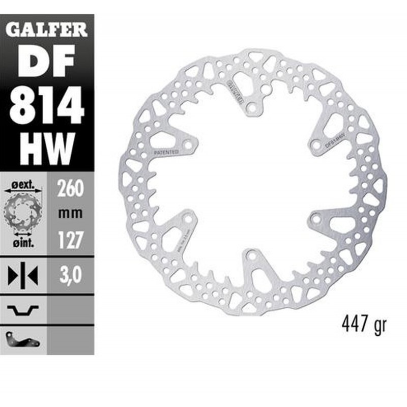 GALFER TARCZA HAMULCOWA PRZÓD BETA 250RR '12-'24 300RR '13-'24 350RR '13-'24 400/430/450/480/498 '13-'24 X-TRAINER '15-'24 (260X