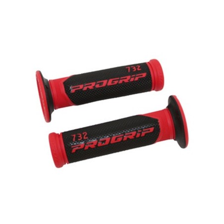 PROGRIP MANETKI PG732 ROAD (22+25MM, DŁ.125MM) KOLOR CZERWONY/CZARNY (DWUSKŁADNIKOWE) (732-149) (PG732/6)
