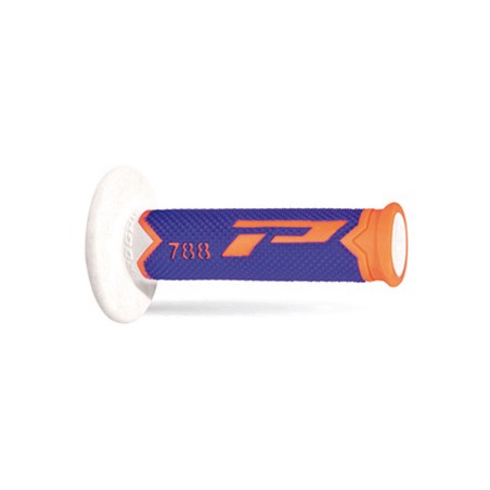 PROGRIP MANETKI PG788 OFF ROAD (22+25MM, DŁ.115MM) KOLOR POMARAŃCZOWY FLUO/NIEBIESKI/BIAŁY (TRÓJSKŁADNIKOWE) (788-284)