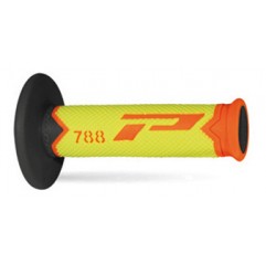 PROGRIP MANETKI PG788 OFF ROAD (22+25MM, DŁ.115MM) KOLOR POMARAŃCZOWY FLUO/ŻÓŁTY FLUO/CZARNY (TRÓJSKŁADNIKOWE) (788-281)