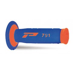 PROGRIP MANETKI PG791 OFF ROAD (22+25MM, DŁ.115MM) KOLOR POMARAŃCZOWY FLUO/NIEBIESKI (DWUSKŁADNIKOWE) (791-275)