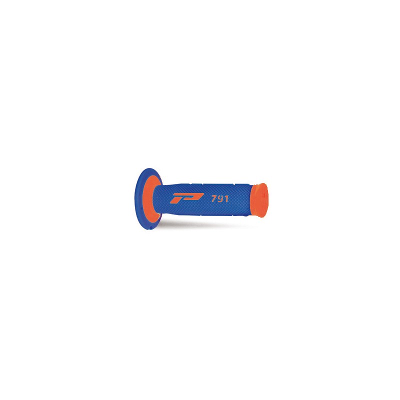PROGRIP MANETKI PG791 OFF ROAD (22+25MM, DŁ.115MM) KOLOR POMARAŃCZOWY FLUO/NIEBIESKI (DWUSKŁADNIKOWE) (791-275)