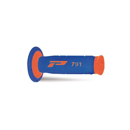 PROGRIP MANETKI PG791 OFF ROAD (22+25MM, DŁ.115MM) KOLOR POMARAŃCZOWY FLUO/NIEBIESKI (DWUSKŁADNIKOWE) (791-275)
