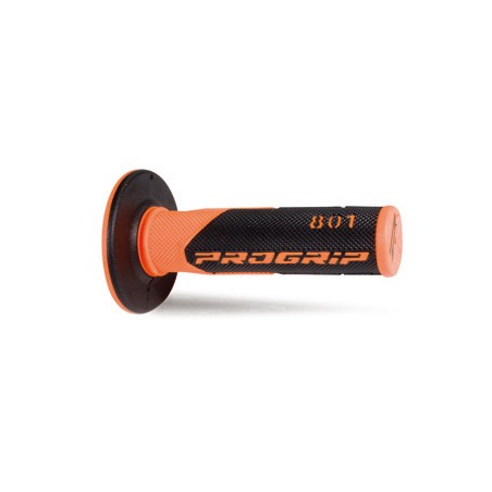 PROGRIP MANETKI PG801 OFF ROAD (22+25MM, DŁ.115MM) KOLOR POMARAŃCZOWY FLUO/CZARNY (DWUSKŁADNIKOWE) (PG801ORF/BK) (801-296)