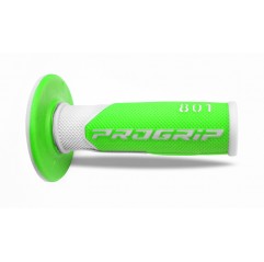 PROGRIP MANETKI PG801 OFF ROAD (22+25MM, DŁ.115MM) KOLOR BIAŁY/ZIELONY FLUO (DWUSKŁADNIKOWE) (801-241) (PG801WH/GRF)