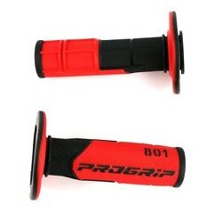 PROGRIP MANETKI PG801 OFF ROAD (22+25MM, DŁ.115MM) KOLOR CZARNY/CZERWONY (DWUSKŁADNIKOWE) (PG801BK/RD) (801-125)