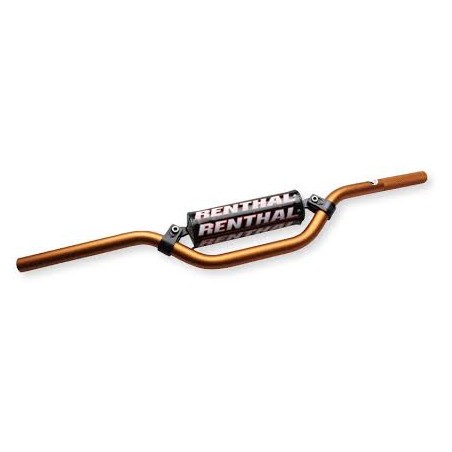 RENTHAL KIEROWNICA 7/8 CALA (22MM) MX MINI HANDLEBAR ORANGE KTM 85 SX PADDED KOLOR POMARAŃCZOWY Z GĄBKĄ