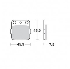 MOTO-MASTER KLOCKI HAMULCOWE KH84 SINTER METAL OEM: 11 (SINTERPRO RACING) KAWASAKI: KX 65-80-85-100, HONDA: TRX 300-400 EX,