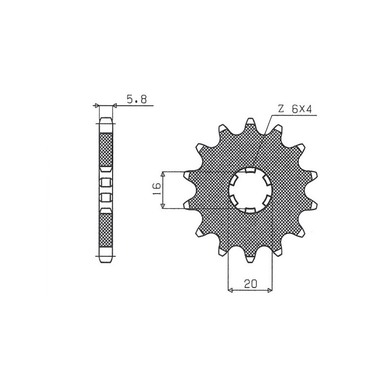 SUNSTAR ZĘBATKA PRZEDNIA 560 13 KAWASAKI KX 65/80/85 (JTF546.13) (ŁAŃC. 420) (56013JT)