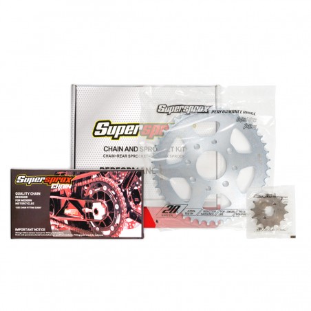 SUPERSPROX ZESTAW NAPĘDOWY KOMPLETNY HONDA CBR 125 R 4,5,6,7,8,9,A (JC34/39) (2004-2010) (15/42/428-124)