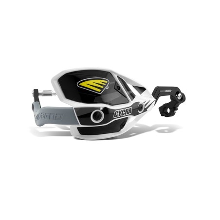 CYCRA OSŁONY RĄK (HANDBARY-ALUMINIOWY RDZEŃ) Z MOCOWANIEM (28,6MM) MODEL ULTRA PROBEND RACER PACK CRM KOLOR BIAŁY/CZARNY