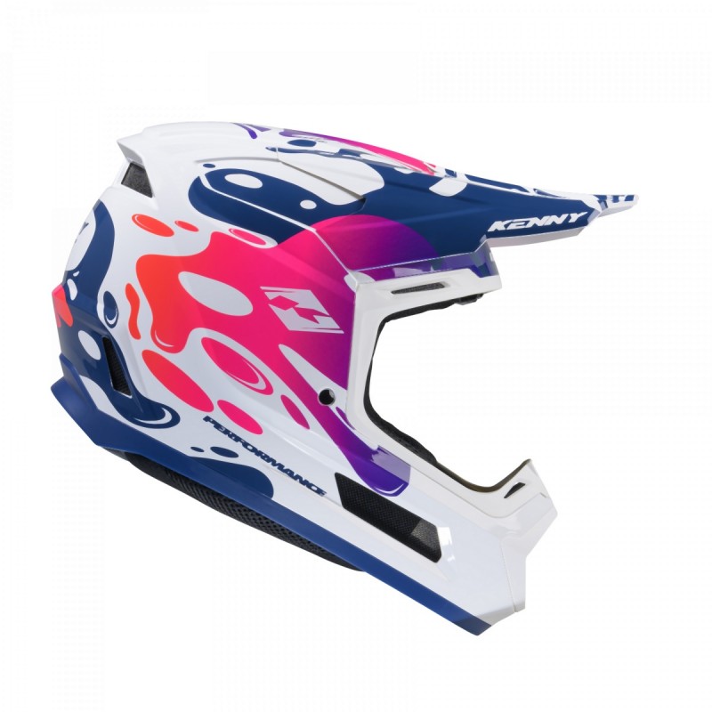 KENNY RACING 2025 KASK CROSS/ENDURO MODEL PERFORMANCE ERT GRAPHIC FLUID KOLOR BIAŁY/NIEBIESKI/RÓŻOWY ROZMIAR XXL ( 63 - 64 CM )