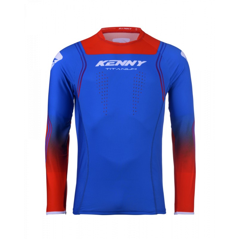 KENNY RACING 2025 KOSZULKA CROSS/ENDURO MODEL TITANIUM PATRIOT KOLOR NIEBIESKI/CZERWONY ROZMIAR XXL