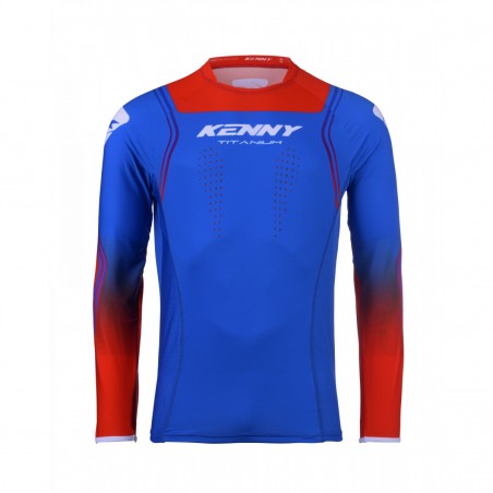 KENNY RACING 2025 KOSZULKA CROSS/ENDURO MODEL TITANIUM PATRIOT KOLOR NIEBIESKI/CZERWONY ROZMIAR XXL