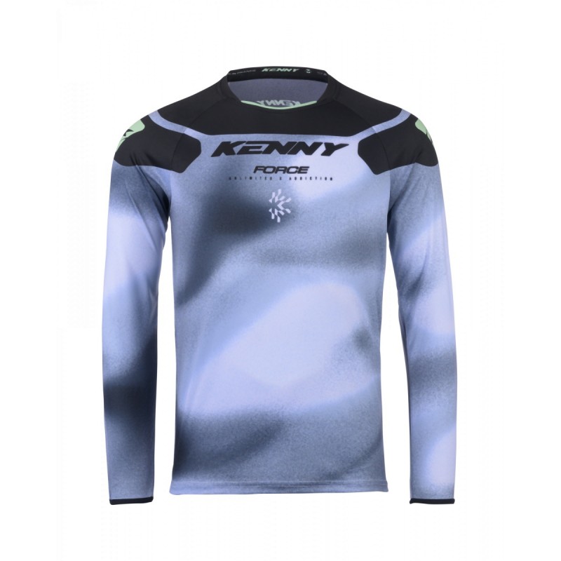 KENNY RACING 2025 KOSZULKA CROSS/ENDURO MODEL FORCE FOG NEON GREEN KOLOR CZARNY/SZARY ROZMIAR XXXL