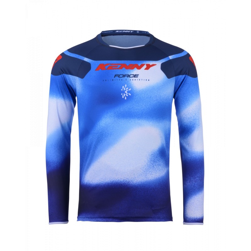 KENNY RACING 2025 KOSZULKA CROSS/ENDURO MODEL FORCE FOG BLUE KOLOR NIEBIESKI/CZERWONY ROZMIAR XXXL