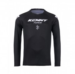 KENNY RACING 2025 KOSZULKA CROSS/ENDURO MODEL FORCE SOLID BLACK KOLOR CZARNY/BIAŁY ROZMIAR XXXL