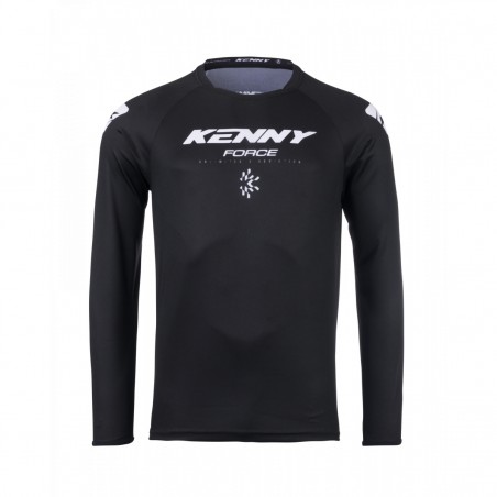 KENNY RACING 2025 KOSZULKA CROSS/ENDURO MODEL FORCE SOLID BLACK KOLOR CZARNY/BIAŁY ROZMIAR XXXL