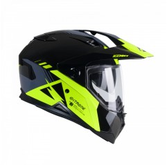 KENNY RACING 2025 KASK DUAL ADVENTURE MODEL EXTREME GRAPHIC NEON YELLOW KOLOR CZARNY/SZARY/ŻÓŁTY ROZMIAR XS (53 - 54 CM)