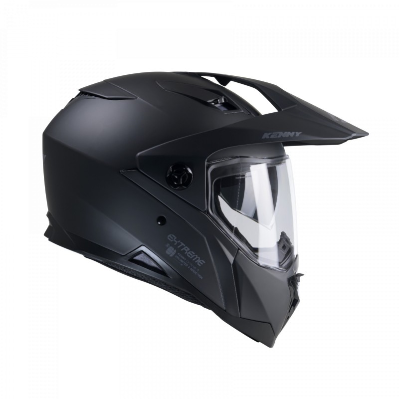 KENNY RACING 2025 KASK DUAL ADVENTURE MODEL EXTREME SOLID MATT BLACK KOLOR CZARNY ROZMIAR XS (53 - 54 CM)