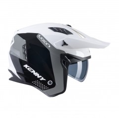 KENNY RACING 2025 KASK OTWARTY JET MODEL MILES GRAPHIC WHITE/GREY KOLOR BIAŁY/SZARY/CZARNY ROZMIAR S ( 55 - 56 CM )