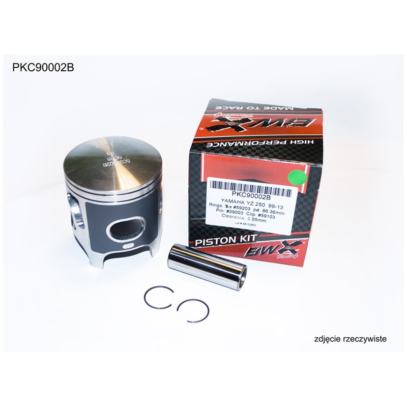 BEARING WORX TŁOK YAMAHA YZ 250 (YZ250) 99-17 (66,36MM) PIERŚCIENIE RIK (2SZT.)