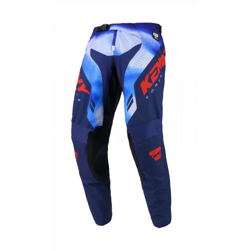 KENNY RACING 2025 SPODNIE CROSS/ENDURO MODEL FORCE FOG BLUE KOLOR NIEBIESKI/CZERWONY ROZMIAR 38