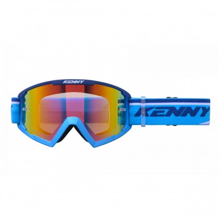 KENNY RACING 2025 GOGLE MODEL TRACK+ NAVY BLUE - REDLENS - KOLOR NIEBIESKI/BIAŁY SZYBKA CZERWONE LUSTRO
