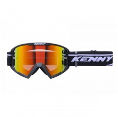 KENNY RACING 2025 GOGLE MODEL TRACK+ BLACK - RED LENS - KOLOR CZARNY/BIAŁY SZYBKA CZERWONE LUSTRO