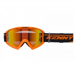 KENNY RACING 2025 GOGLE MODEL TRACK+ ORANGE - RED LENS - KOLOR POMARAŃCZOWY/CZARNY SZYBKA CZERWONE LUSTRO