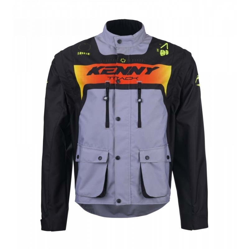 KENNY RACING 2025 KURTKA ADVENTURE/ENDURO MODEL TRACK GREY/NEON YELLOW KOLOR CZARNY/SZARY/ŻÓŁTY FLUO ROZMIAR M