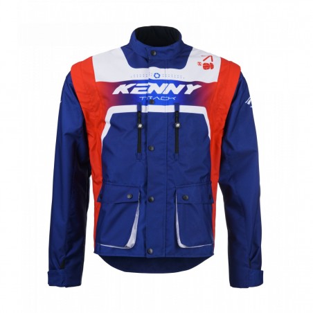 KENNY RACING 2025 KURTKA ADVENTURE/ENDURO MODEL TRACK PATRIOT KOLOR CZERWONY/NIEBIESKI/BIAŁY FLUO ROZMIAR XL