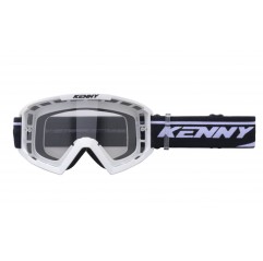 KENNY RACING 2025 GOGLE MODEL TRACK WHITE - CLEAR LENS - KOLOR BIAŁY SZYBKA PRZEŹROCZYSTA