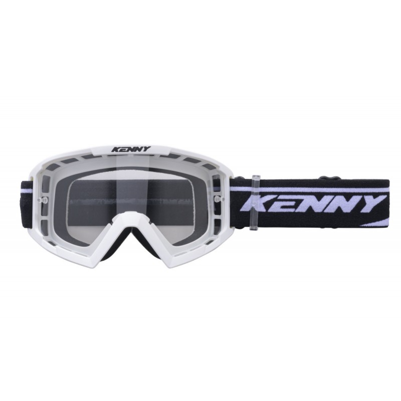 KENNY RACING 2025 GOGLE MODEL TRACK WHITE - CLEAR LENS - KOLOR BIAŁY SZYBKA PRZEŹROCZYSTA