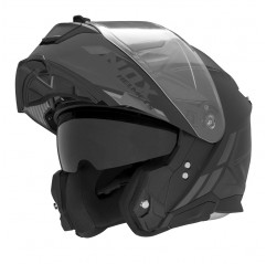 NOX FLIP-UP HELMET NOX KASK SZCZĘKOWY (FLIP-UP) Z BLENDĄ N967 SYNCHRO KOLOR CZARNY/TYTANOWY MAT ROZMIAR M