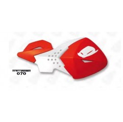 UFO OSŁONY RĄK (HANDBARY) ESCALADE KOLOR BIAŁO/CZERWONY (Z MOCOWANIAMI 22MM) - PROMOCJA - STD CENA 141,90