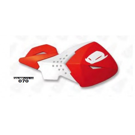UFO OSŁONY RĄK (HANDBARY) ESCALADE KOLOR BIAŁO/CZERWONY (Z MOCOWANIAMI 22MM) - PROMOCJA - STD CENA 141,90