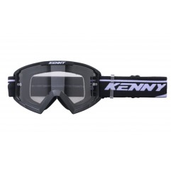 KENNY RACING 2025 GOGLE MODEL TRACK BLACK - CLEAR LENS - KOLOR CZARNY/BIAŁY SZYBKA PRZEŹROCZYSTA