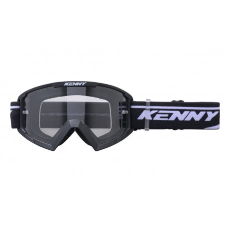 KENNY RACING 2025 GOGLE MODEL TRACK BLACK - CLEAR LENS - KOLOR CZARNY/BIAŁY SZYBKA PRZEŹROCZYSTA
