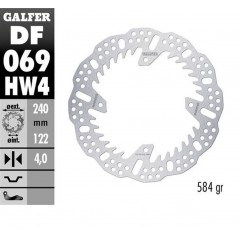 GALFER TARCZA HAMULCOWA TYŁ HONDA CR 125/250 CRF250R '04-'23 CRF 450R '09-'23 (240X140X4MM) SHARK ENDURO MX