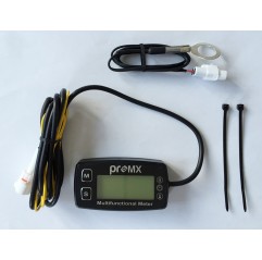 PROMX LICZNIK MOTOGODZIN INDUKCYJNY Z OBROTOMIERZEM I WSKAŻNIKIEM TEMPERATURY SILNIKA WODOODPORNY PR11 (EL)