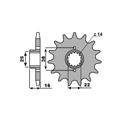 PBR ZĘBATKA PRZEDNIA 2050 15 18NC DUCATI 748/916/944/996/1000 (ŁAŃC. 525)