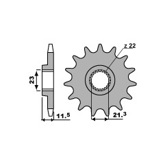 PBR ZĘBATKA PRZEDNIA 2051 13 18NC YAMAHA TTR 250 93-05, RAPTOR 250 08-11 (ŁAŃC. 520)