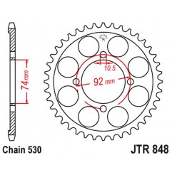 JT ZĘBATKA TYLNA 848 37 YAMAHA RD 350 '74-76 (84837JT) (ŁAŃC. 530)NA ZAMÓWIENIE